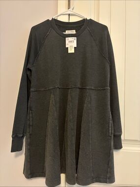 American Eagle Outfitters Charcoal Crewneck Sweatshirt Dress XS NWT